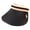 Black, variant on Sun Visor Hat for Women Wide Trim Sun Protection Ponytail Straw Hat Packable Summer Beach Hat Foldable