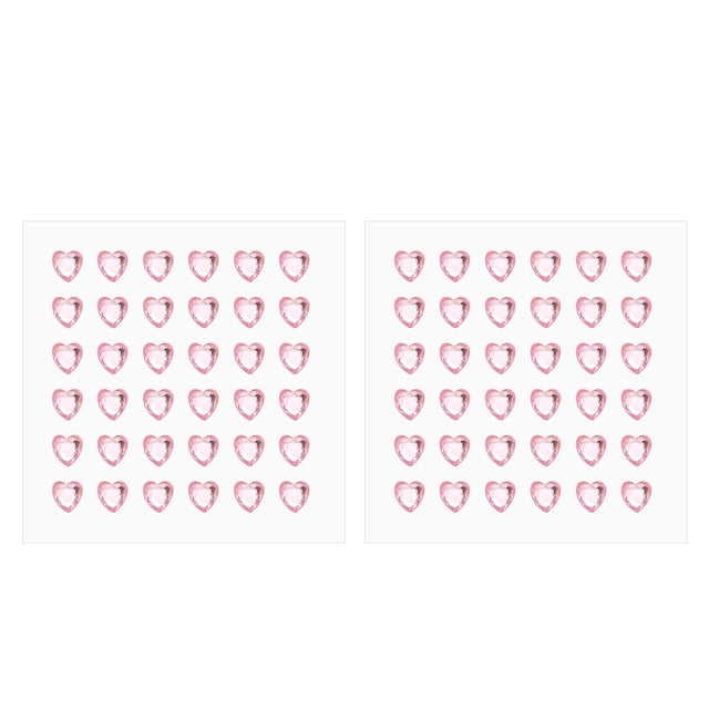 Pegatinas en forma de corazón Uxcell, strass de acrílico autoadhesivo para manualidades, decoración de uñas, DIY, rosa