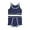 Navy, variant on Bra Brief Sets Women's Fitness Underwear Set Featuring Lettered Sports Bra and Mid Waist Briefs Workout Tank Top and Panty Ensemble Blue S