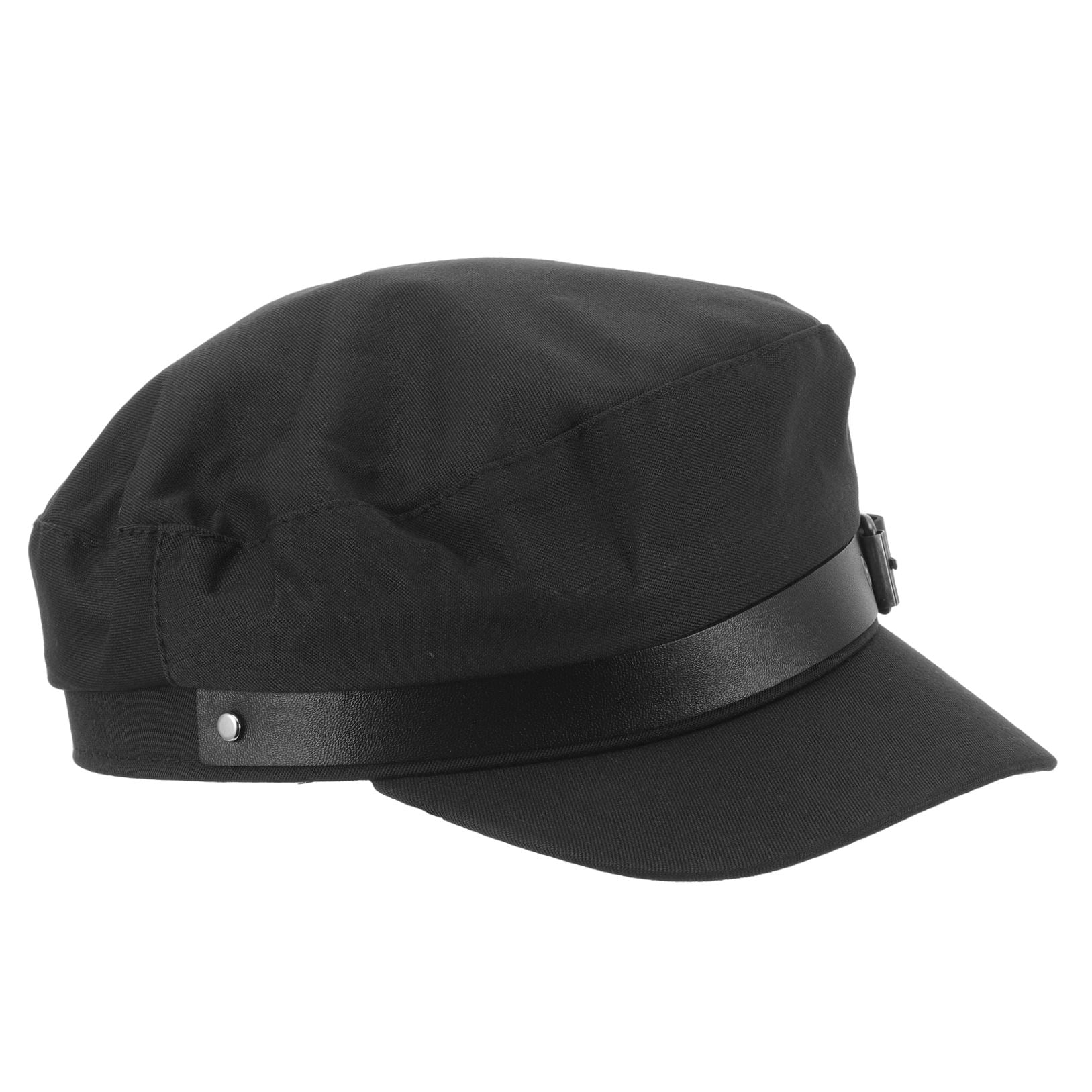 FOMIYES Black Polyester Cotton Beret for Women, 1 Pack Stylish Hat with Decorative Design for Party, Outing, Travel, Work, Shopping