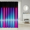 thumbnail image 2 of Abstract Ombre Shower Curtain,Pink Teal Black Neon Bathroom Curtains Geometric Stripe Fabric Shower Curtain Adult,Gradient Striped Bath Curtain Bathroom Decor 72"Wx72"L, 2 of 4