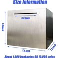 thumbnail image 3 of Hucha Caja de seguridad para dinero Caja de ahorros más grande Banco de dinero de acero inoxidable Frasco para monedas en efectivo para adultos Niños Grils 7.9 pulgadas, 3 of 5