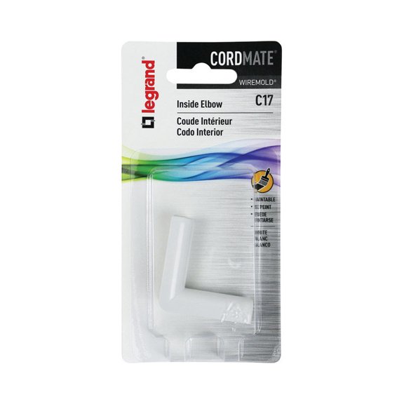 WIREMOLD COMPANY Cord Mate White Inside Elbow Cord Cover C17