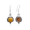 thumbnail image 2 of 925 Sterling Silver Gemstone Dangle Earrings for Women Handmade Jewelry with Natural Stones Boho Chic Gift Idea for Her, 2 of 5