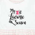 thumbnail image 4 of Inktastic My 1st Lacrosse Season Girls Baby Dress, 4 of 5