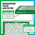 thumbnail image 2 of Filterbuy 20x21.5x2 MERV 8 (MPR 600) Dust Defense, Pleated HVAC AC Furnace Air Filters (4-Pack), 2 of 8