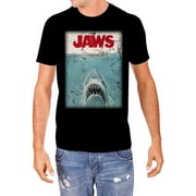 Jaws Poster Mens Black T-Shirt XL