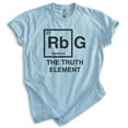 thumbnail image 1 of Ruth Bader Ginsberg The Element Of Truth Shirt, Unisex Women's Men's Shirt, Supreme Court Tee, Heather Light Blue, Large, 1 of 6