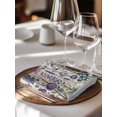 thumbnail image 6 of Purple Floral Cloth Napkins Set of 8 Reusable Dinner Napkins, Spring Lavender Daisy Butterflies Botanical Beige Cocktail Napkin Washable Table Napkins for Wedding/Holiday Party/Baby Shower 20"x20", 6 of 7