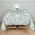 thumbnail image 6 of Floral Square Tablecloth 42x42in(107x107cm) – Waterproof Polyester Printed Table Cover, Wrinkle Resistant & Washable for Kitchen Dining Picnic Party Decor, Thanksgiving,Christmas, Spring,Flower, 6 of 6