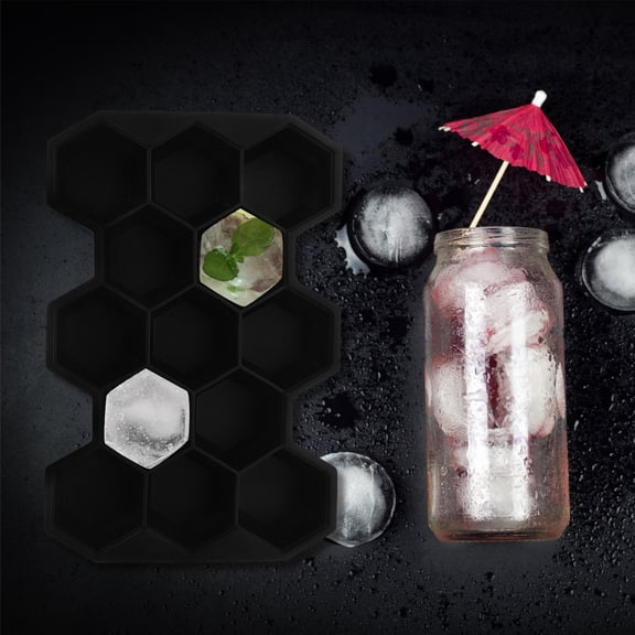 OULII Silicone Hexagonal Grid Ice Maker for Freezer - Easy to Fill Household Tray, 1 Piece
