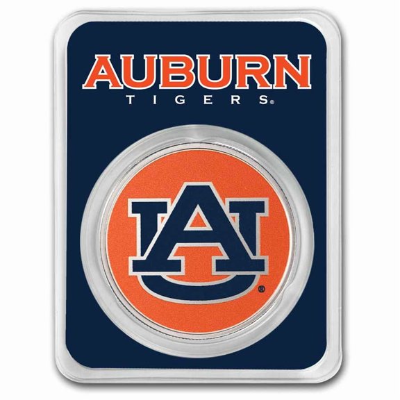 Auburn University 1oz Silver Colorized Round (in TEP)