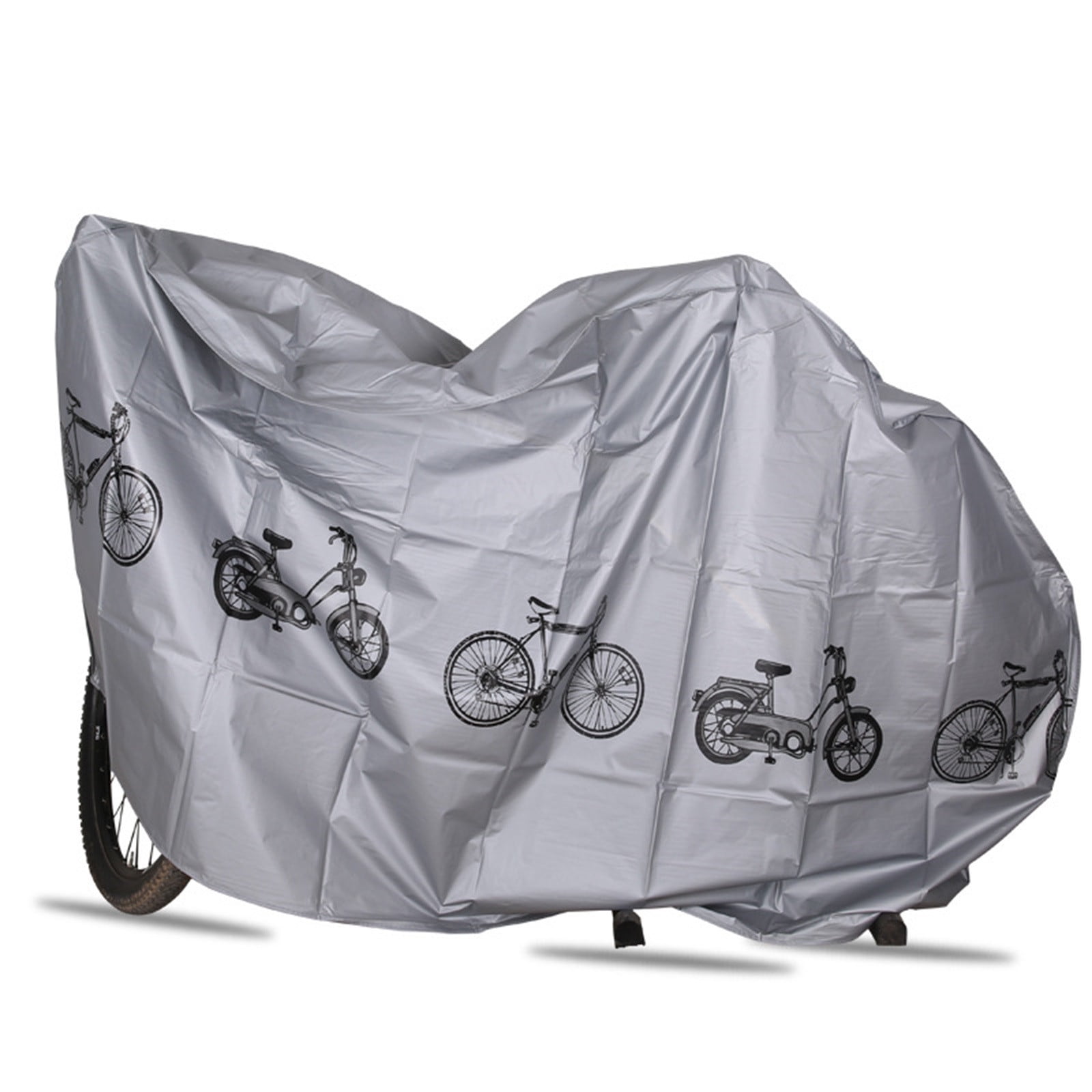 Housse de transport pour 2 vélos pour le transport sur porte-bagages arrière de voiture, camping-car, imperméable, polyester 600D, indéchirable, anti-UV, toutes saisons, 6 sangles coupe-vent