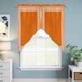 thumbnail image 6 of Swag Curtains Valances for Windows, Coral Orange Greek Key Pattern Short Kitchen Window Curtains Over Sink, Geometric Modern Cafe Curtains Panel Set Of 2,Rod Pocket, 36 Inches Length, 6 of 9