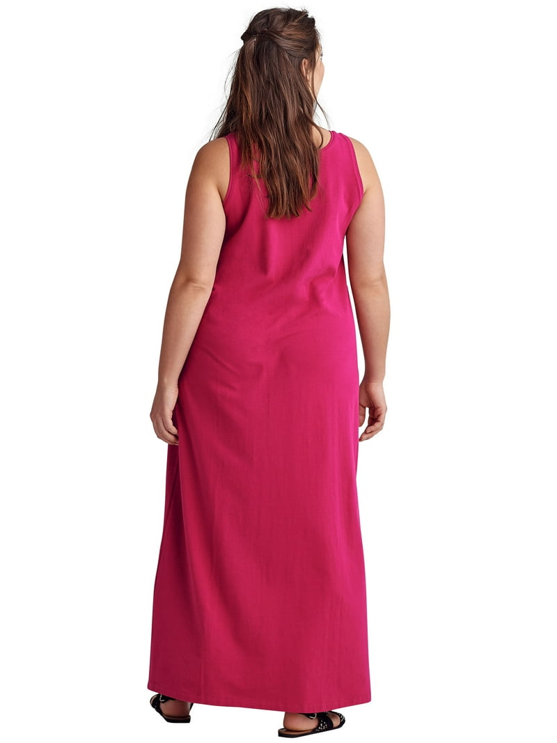 Women's Sleeveless Knit Maxi Dress -
