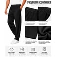 thumbnail image 5 of ASUDESIRE Men's Sweatpants Fleece Straight Active Athletic Pants Running Workout Gym Pants with Pockets, 5 of 6