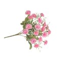 thumbnail image 4 of Bewildely Flores de clavel artificiales de seda blanca, decoración de boda para el hogar, otoño, ramo grande de alta calidad, flores falsas de Flores artificiales rosado PC 1, 4 of 6
