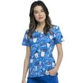 thumbnail image 4 of Cherokee Prints Women's Scrubs Top Mock Wrap CK614, 4 of 5
