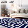 thumbnail image 2 of ODIKA 5x7 Machine Washable Non-Slip Area Rug, Modern Interlocking Maze Motif Featuring Abstract Symmetry Ultra Soft Rug, None, 569789, 2 of 7