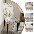 thumbnail image 5 of OKKEEY Spandex Chair Covers for Kitchen (Pack of 4) - Washable Stretch Chair Protector for Living Room, Banquet, Wedding Event & Hotel - Beige Peony, 5 of 10
