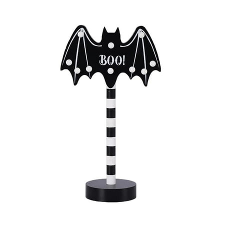 

Clearance Sale Nayueo 1*Light Little Night Light (Little Bat) Halloween Led Pumpkin Bat Ghost Skull Wooden Decorative Night Light A