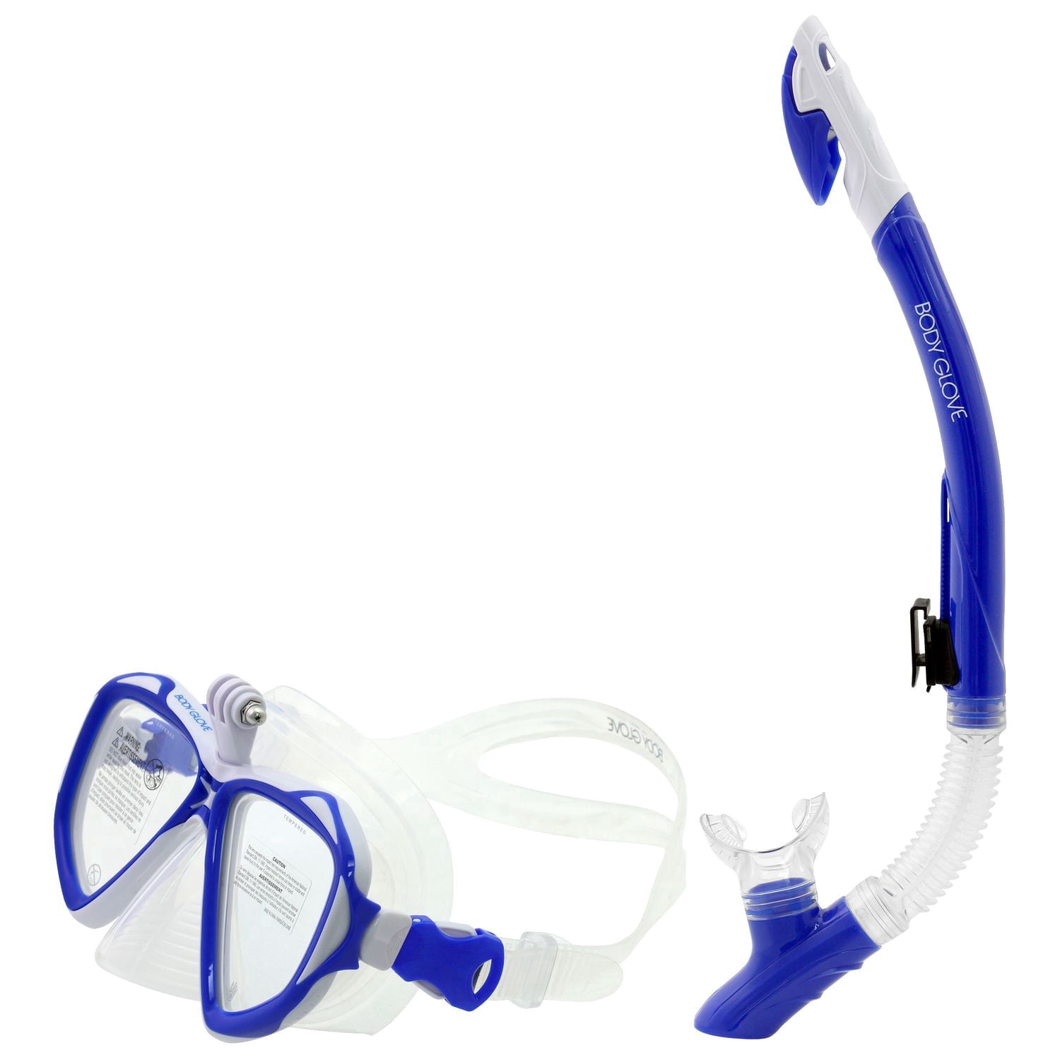 Body Glove Adult Snorkel Set Combo Mask Snorkel Fins Diving Kit Passage Series