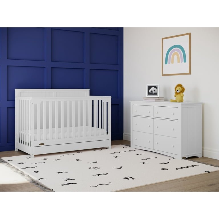 Graco Hadley 5 in 1 Convertible Baby Crib with Drawer White Walmart