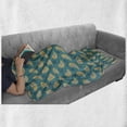 thumbnail image 5 of Birds Soft Flannel Fleece Blanket, Singing Flying Doves of Polka Dotted Wings Music Melody Sound Theme Print, Cozy Plush for Indoor and Outdoor Use, 70" x 90", Khaki and Petrol Blue, by Ambesonne, 5 of 5
