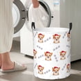 thumbnail image 5 of Goofa Corgi With Santa Claus Hat Printed Circular Hamper,Laundry Basket with Handles,Storage Baskets Foldable,Large Capacity Laundry Hamper-Medium, 5 of 6