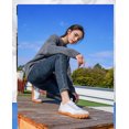 thumbnail image 6 of Unisex Adult Fashion Sneakers Women Men Breathable Mesh Casual Walking Sneakers Lightweight Low Top Lace Up Shoes, 6 of 7