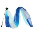 thumbnail image 5 of 200 X 70cm Scarf Belly Dance Silk Poi Balls Yoga - Blue, as described, 5 of 8