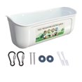 thumbnail image 4 of BELOVING Chicken Goat Hanging Fence Feeder Livestock feed Trough for Rabbit Duck Deer White, 4 of 8