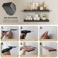 thumbnail image 6 of 23.5 in Solid Wood Floating Shelves Wall Mounted Shelves, Black Color, Set of 2, 6 of 7
