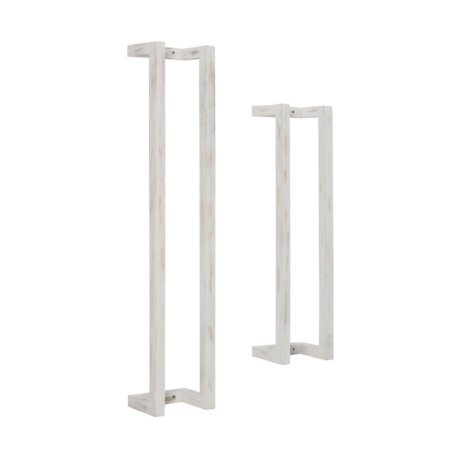 Porte-serviettes en bois Shelby, Blanc (Paquet de 2)