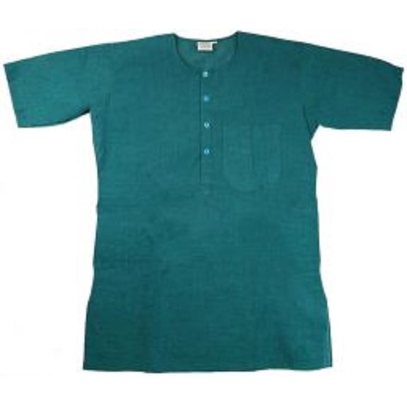 Krishna Bengali Teal kurta Short Sleeve (BKTM)