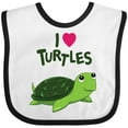 thumbnail image 3 of Inktastic I Love Turtles Boys or Girls Baby Bib, 3 of 4