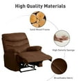 thumbnail image 3 of Aukfa Recliner Chair Overstuffed Armchair Single Sofa w/ Lumbar Support for Living Room, Velvet, Brown, 3 of 10
