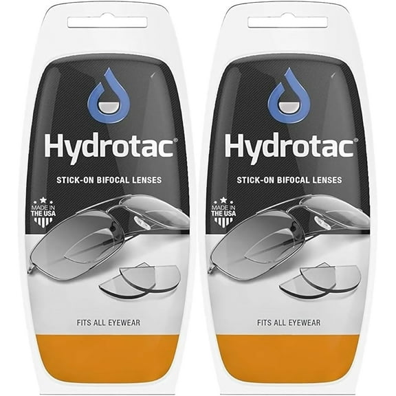 Hydrotac OPTX 20/20 Stick On Magnification Reusable Bifocal Lenses - 1.75 Diopter (Pack of 2)