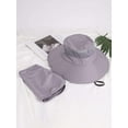 thumbnail image 2 of Deago Sun Hats for Men Women with Neck Flap Outdoor UV Protection Wide Brim Bucket Hat Safari Hiking Fishing Hats (Light Gray), 2 of 8
