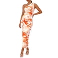 thumbnail image 1 of Vestido de Mujer PRETTYGARDEN con un Hombro, Fruncido y Estampado Floral M, 1 of 8