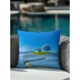 thumbnail image 4 of Outdoor Pillows Waterproof, Sky Blue Bedding Throw Pillows with Insert for Couch Sofa Bed, Natural Landscape Country Tree Flowers 18x18 Inch Pillowcases Decorative Camping Patio Pillow Set of 1, 4 of 8