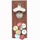 thumbnail image 1 of Abridor de botellas de acero inoxidable, abridor de botellas de cerveza de madera creativo, abridor de botellas magnético vintage montado en la pared, adhesivo para refrigerador, 1 of 4