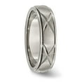 thumbnail image 5 of Auriga Fine Jewelry Titanium X-Design 6mm Satin Band for Men Size 7.5, 5 of 6