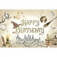 thumbnail image 3 of Magic Castle School Birthday Party Decor Background Magician Halloween Kids Baby Shower Party Supplies Banner Photo Props, 3 of 7