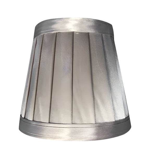 HIBIBUD 2026 New 1Pc Pleated Lamp Shade 12X11X8Cm Large Mushroom Pleated Lampshade Fabric Plastic Barrel Pleated Lamp Shade for Table Floor Light,Spider Fitter (Silver)