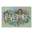 thumbnail image 1 of Modern Cutting Board, Hippie Life with Man and Woman Peace Pacifism Liberal Sketch Illustration, Decorative Tempered Glass Cutting and Serving Board, Small Size, Multicolor, by Ambesonne, 1 of 1