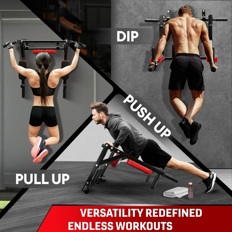 Free Shipping Yes4All 515 lbs Multifunctional Wall Mounted Pull Up Bar Chin Up Bar Dip Station for Home Gym Workout Power Tower Set Training Equipment Fitness Supports Walmart