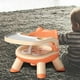 thumbnail image 4 of Silla de comedor para bebé, silla de alimentación cómoda para bebés con sonido de silbato, asiento de comedor y alimentación para pequeños para uso en interiores y exteriores Naranja Hugo Asiento de comedor para niños pequeños, 4 of 10