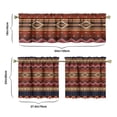 thumbnail image 6 of Boho Kitchen Curtains for Windows – Rustic Tribal Floral Print Cafe Curtains, Vintage Bohemian Geometric Panels for Home Décor, 6 of 6
