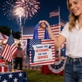 thumbnail image 6 of chaungfeng 12 Pack American Flag Gift Bags, 4th of July Patriotic Stars and Stripes Reusable Totes Non Woven Candy Totes for Independence Day Birthday Party Supplies(7.9" x 7.9" x 3.5"), 6 of 7